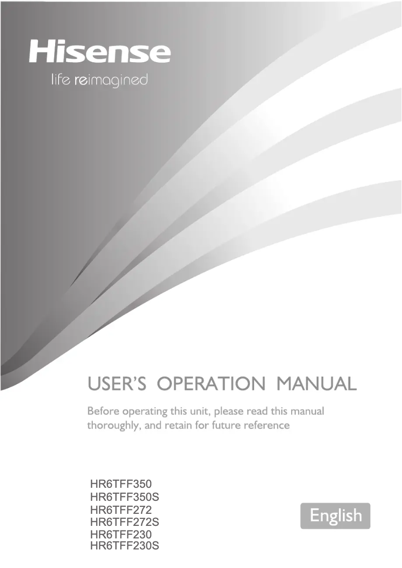 Image de la première page du manuel de l'appareil HR6TFF350