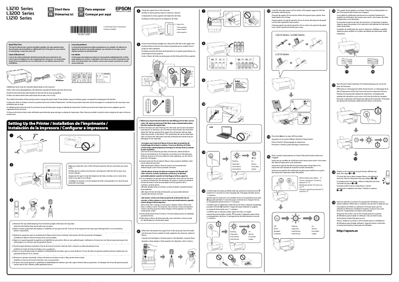 Page 1 de la notice Guide d'installation Epson L1210