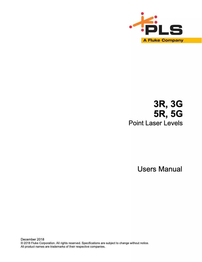 Page 1 de la notice Manuel utilisateur PLS 3R