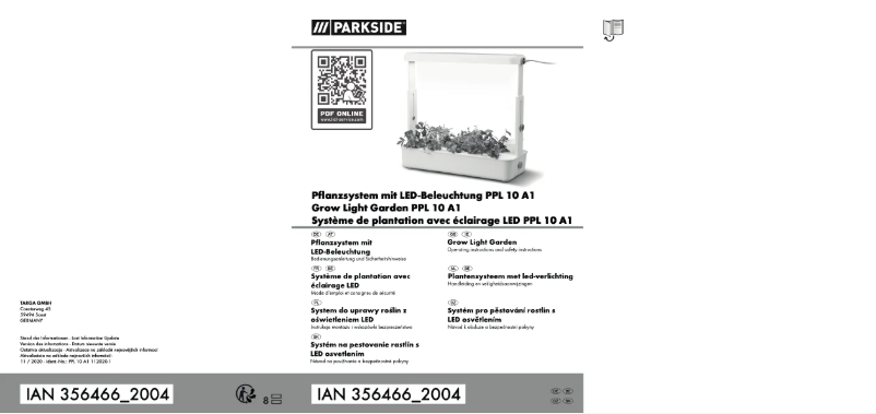 Page 1 de la notice Manuel utilisateur Parkside PPL 10 A1