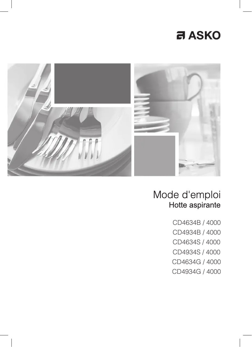 Page 1 de la notice Manuel utilisateur Asko CD4634B
