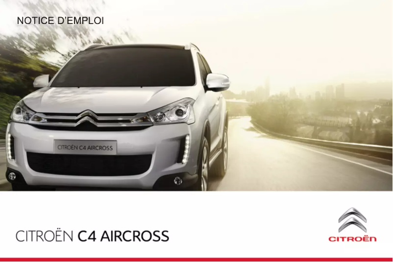 Image de la première page du manuel de l'appareil C4 Aircross (2012)