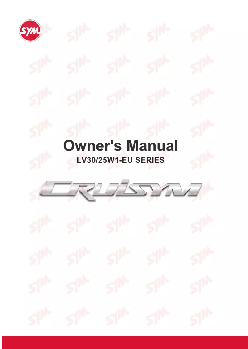 Page 1 de la notice Manuel utilisateur SYM CRUi 300