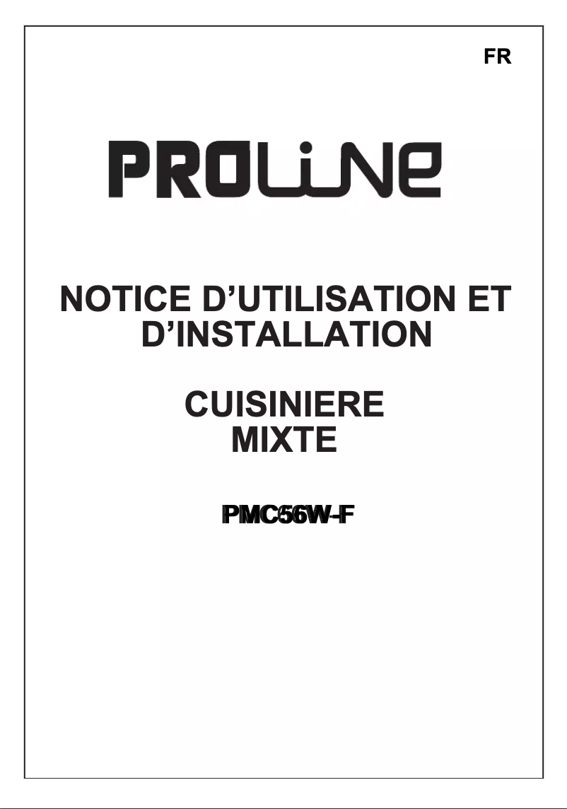 Image de la première page du manuel de l'appareil PMC 56W-F