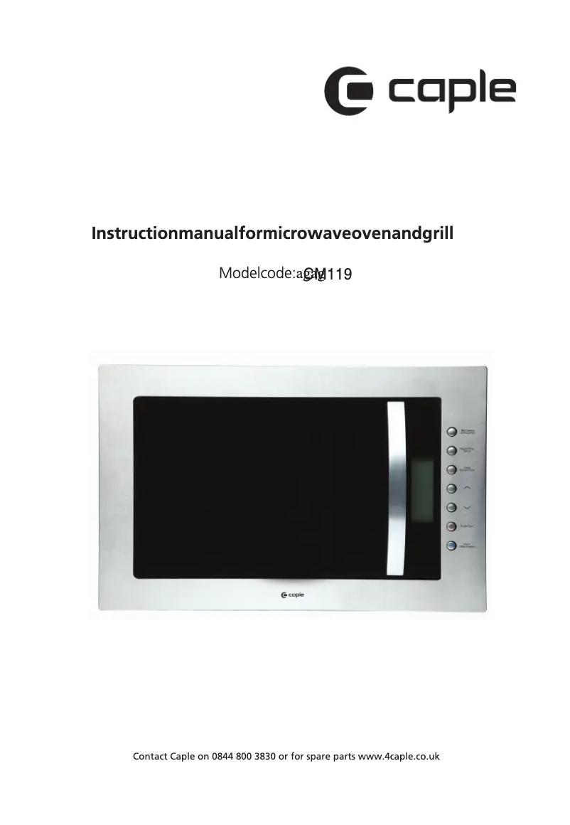 Image de la première page du manuel de l'appareil CM119