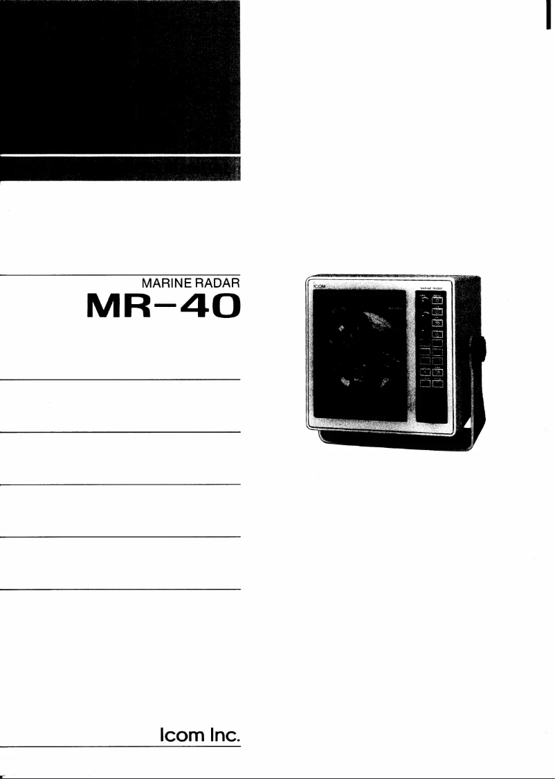Page n°1 - Manuel utilisateur ICOM MR40