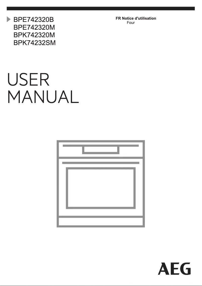 Page 1 de la notice Manuel utilisateur AEG BPE742320M