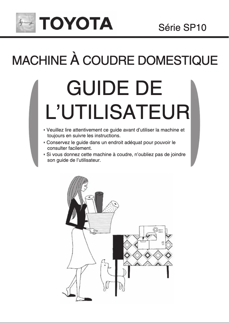 Page 1 de la notice Manuel utilisateur Toyota SP10
