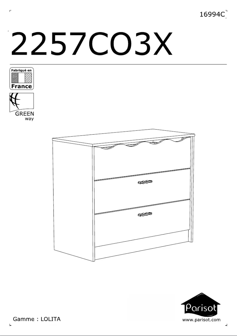 Image de la première page du manuel de l'appareil Lolita 2257CO3X