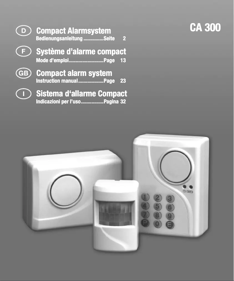 Page 1 de la notice Manuel utilisateur Pentatech CA300