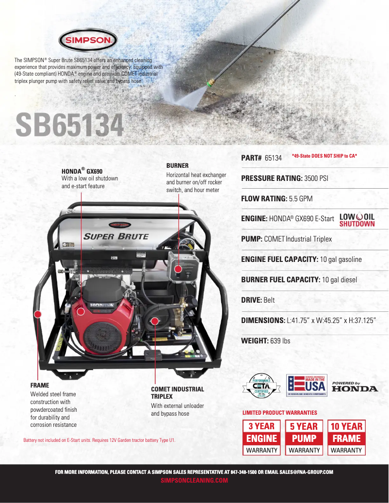 Image de la première page du manuel de l'appareil Super Brute SB65134