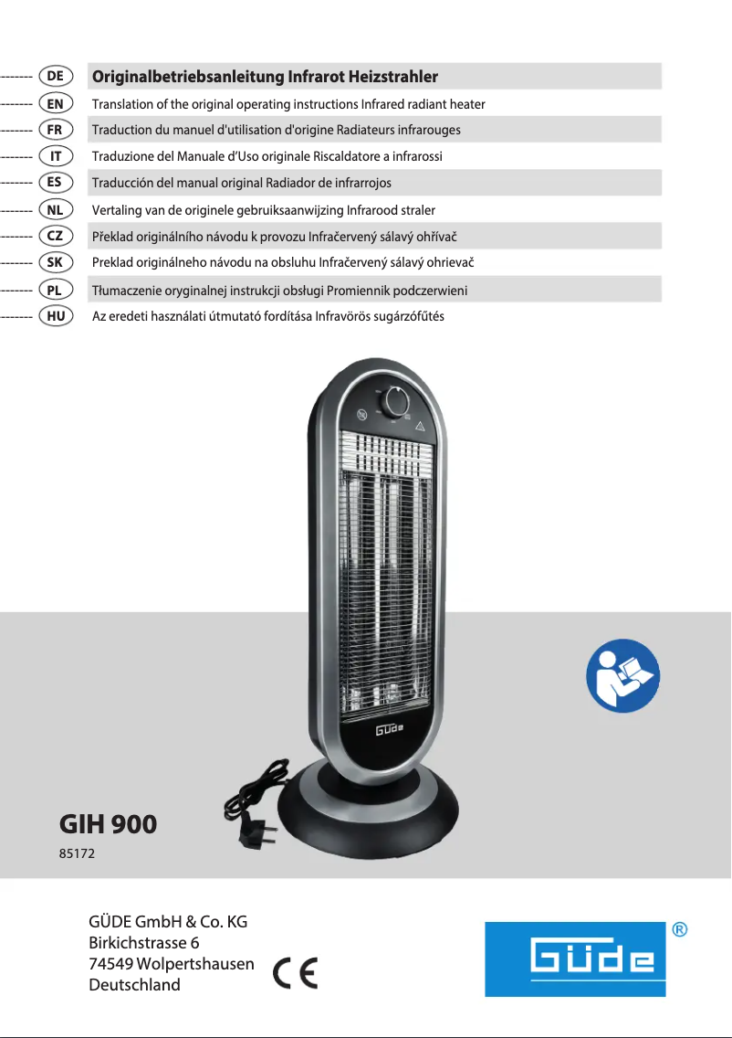 Page 1 de la notice Manuel utilisateur Güde GIH 900