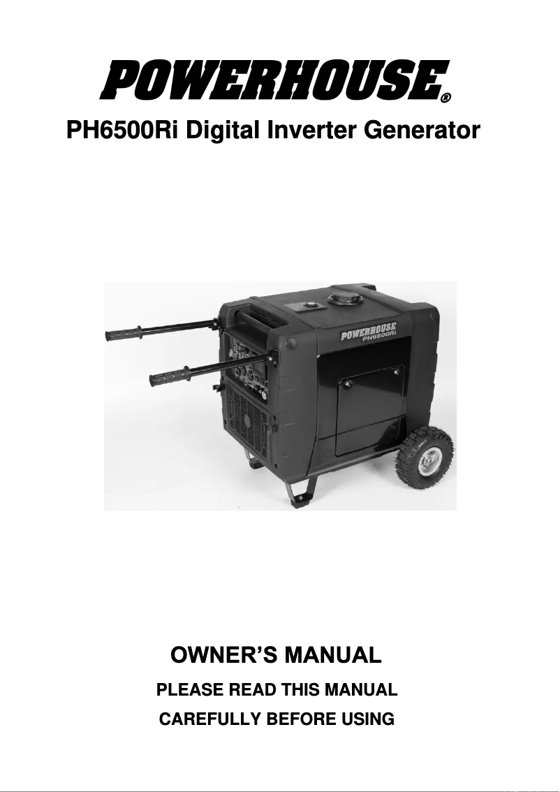 Page 1 de la notice Manuel utilisateur Powerhouse PH6500Ri