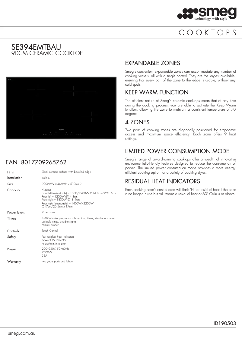 Image de la première page du manuel de l'appareil SE394EMTBAU