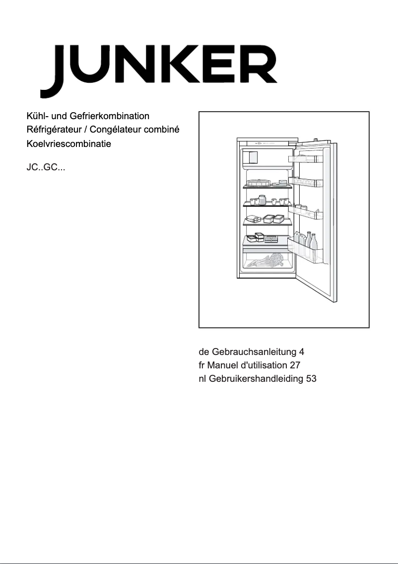 Page n°1 - Manuel utilisateur Junker JC20GCSE0