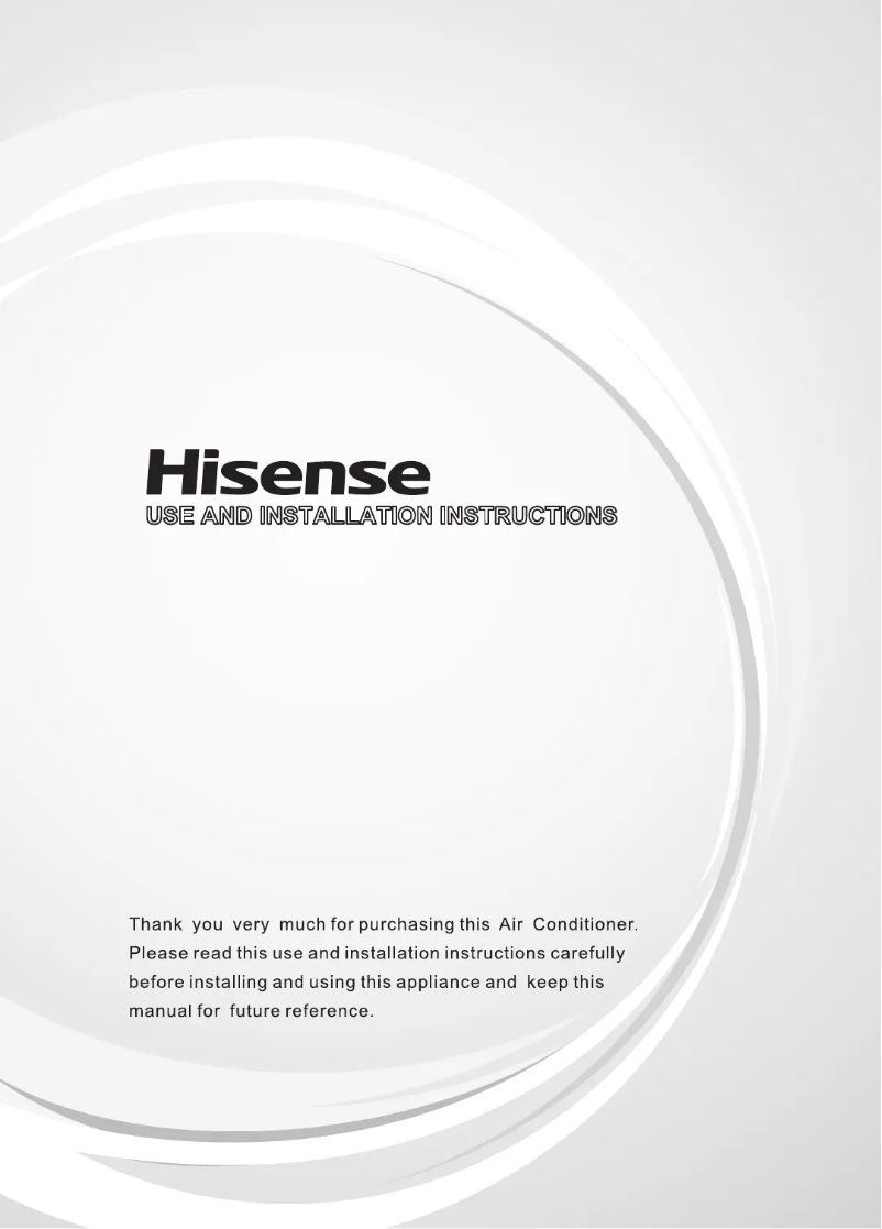 Page 1 de la notice Manuel utilisateur Hisense HAWV18KR