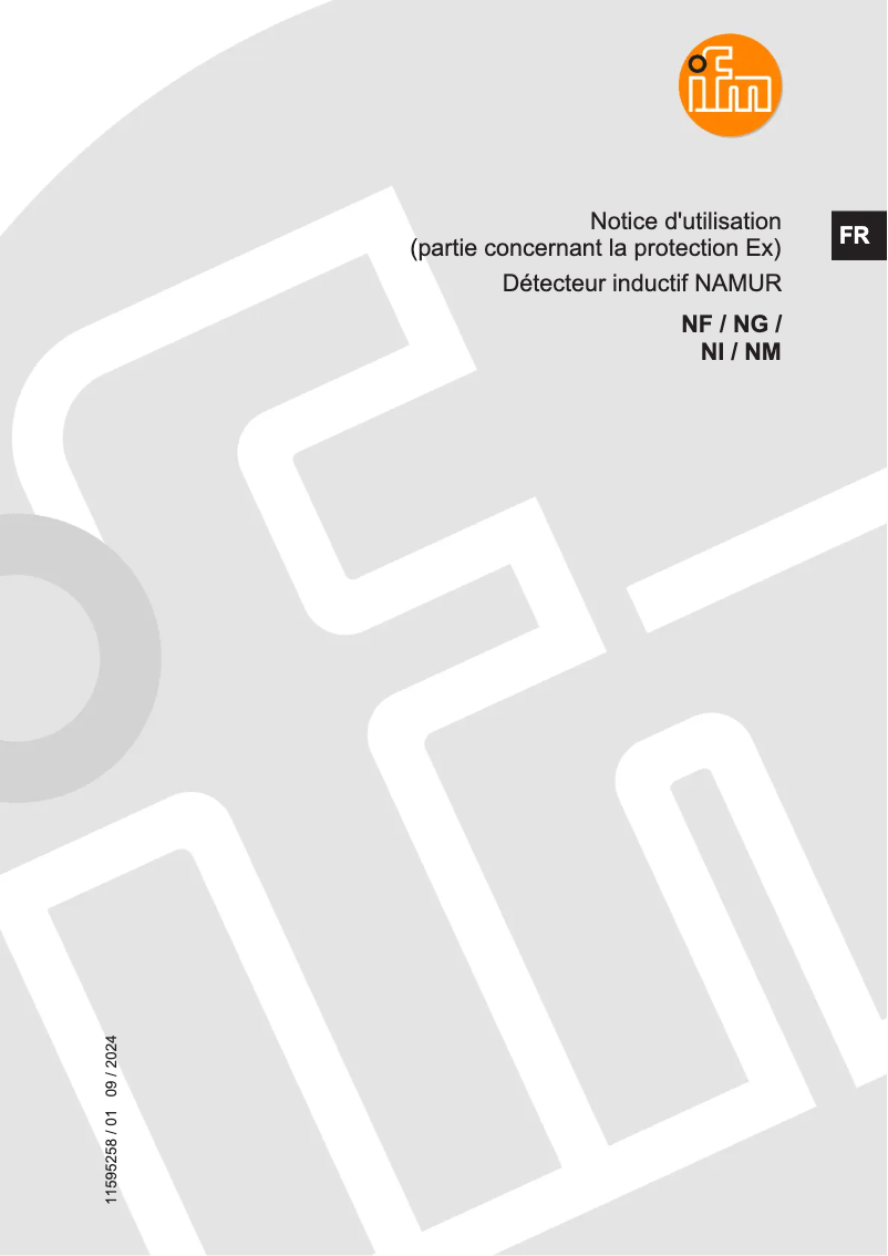 Page 1 de la notice Manuel utilisateur IFM NI500A