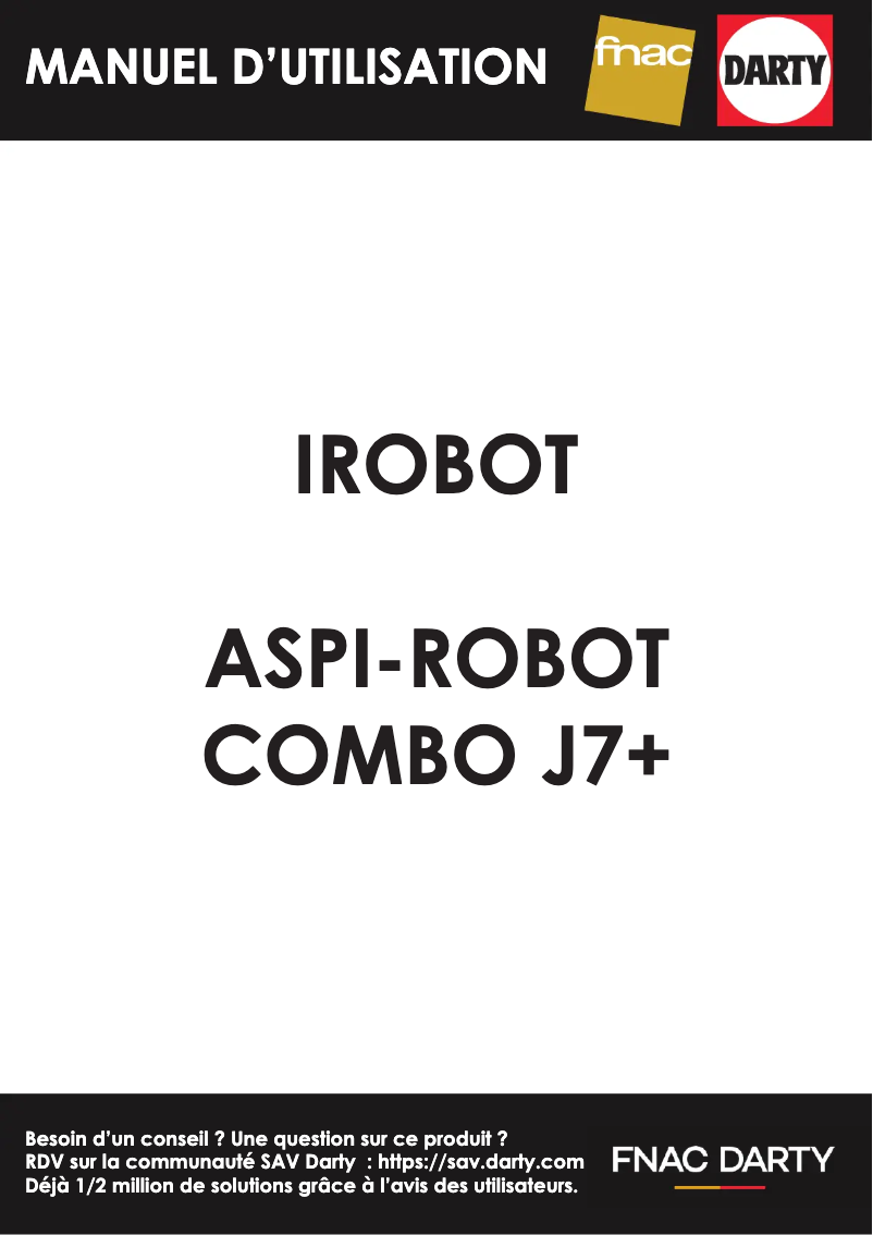 Page n°1 - Manuel utilisateur iRobot Roomba Combo j7+