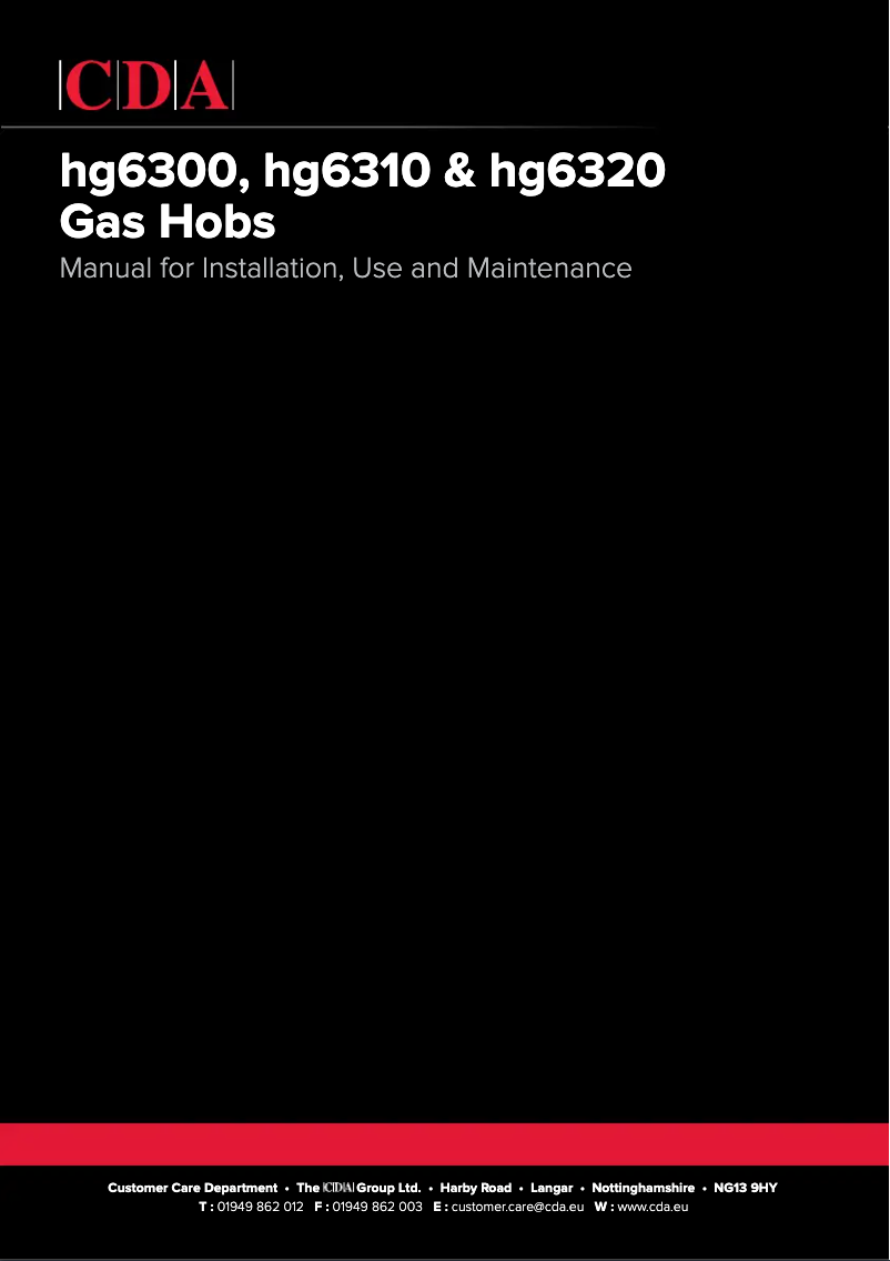 Image de la première page du manuel de l'appareil HG6300