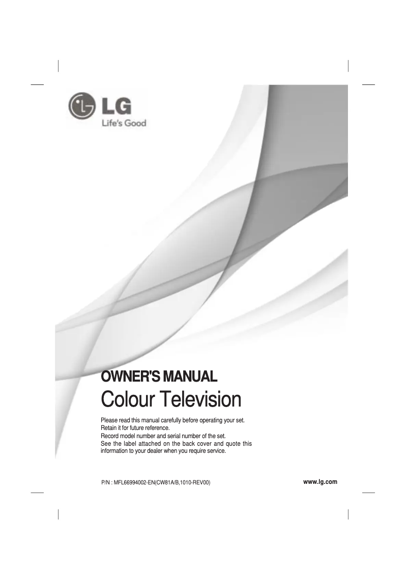 Page 1 de la notice Manuel utilisateur LG 21FU6RGG