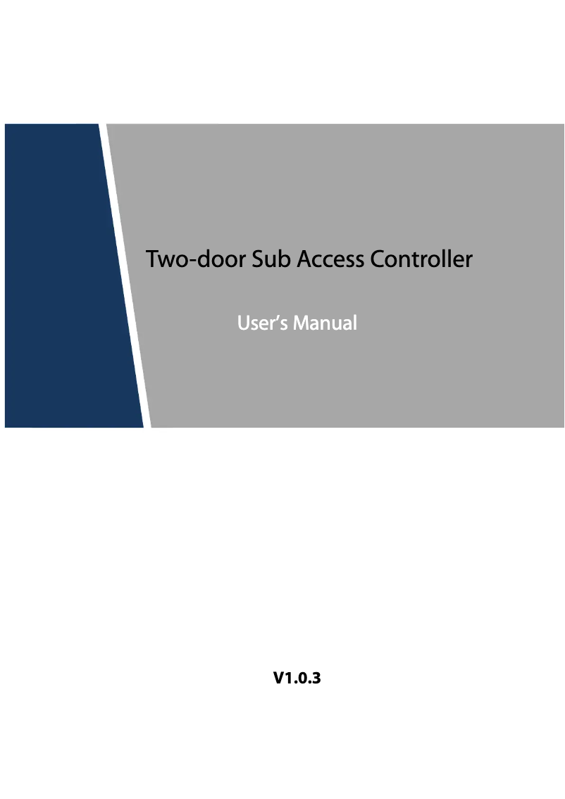 Page n°1 - Manuel utilisateur Dahua Technology ASC2102B-T