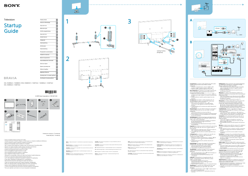 Page 1 de la notice Manuel utilisateur Sony Bravia KDL-50W809C