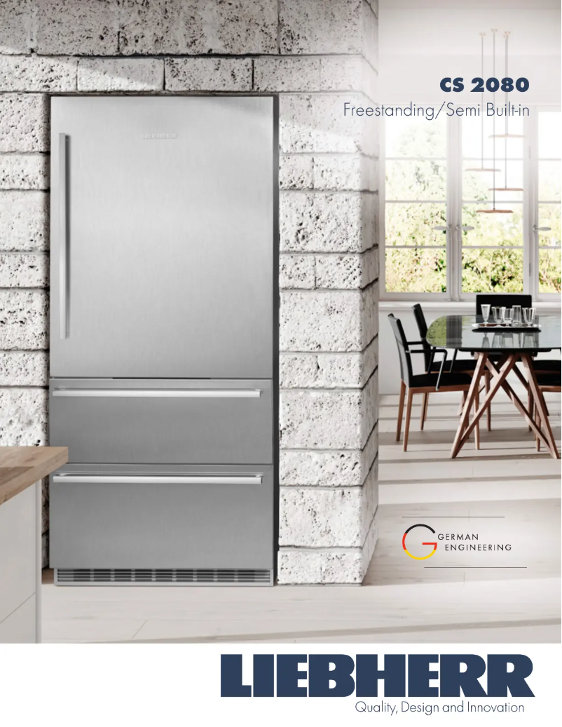 Page 1 de la notice Fiche technique Liebherr CS 2080