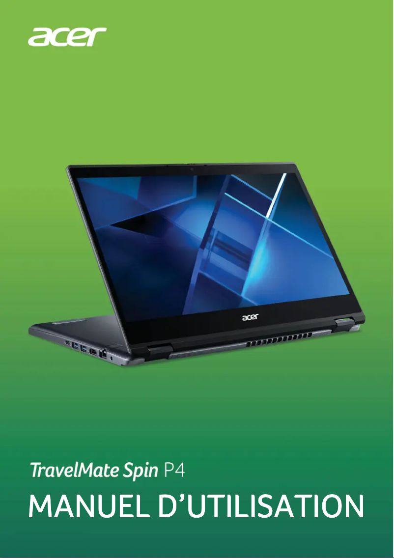 Page n°1 - Manuel utilisateur Acer TravelMate Spin P4