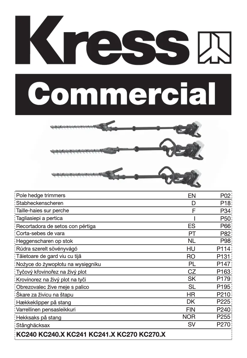 Page n°1 - Manuel utilisateur Kress KC241.9