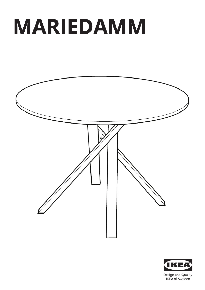 Page 1 de la notice Manuel utilisateur Ikea MARIEDAMM 105.922.85