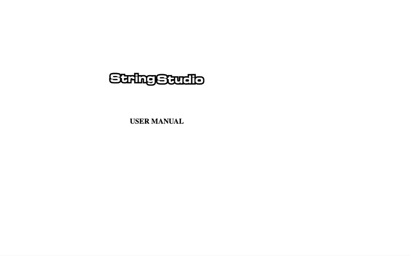 Image de la première page du manuel de l'appareil String Studio VS-2