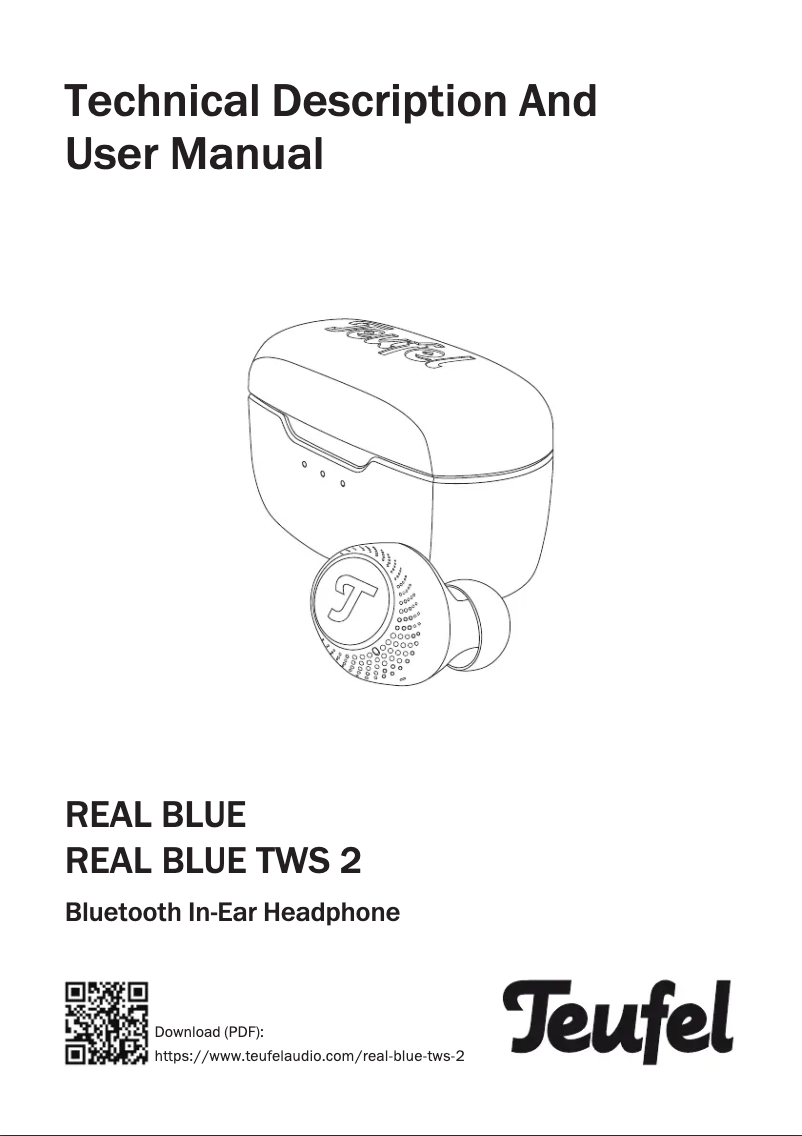 Image de la première page du manuel de l'appareil Real Blue TWS 2