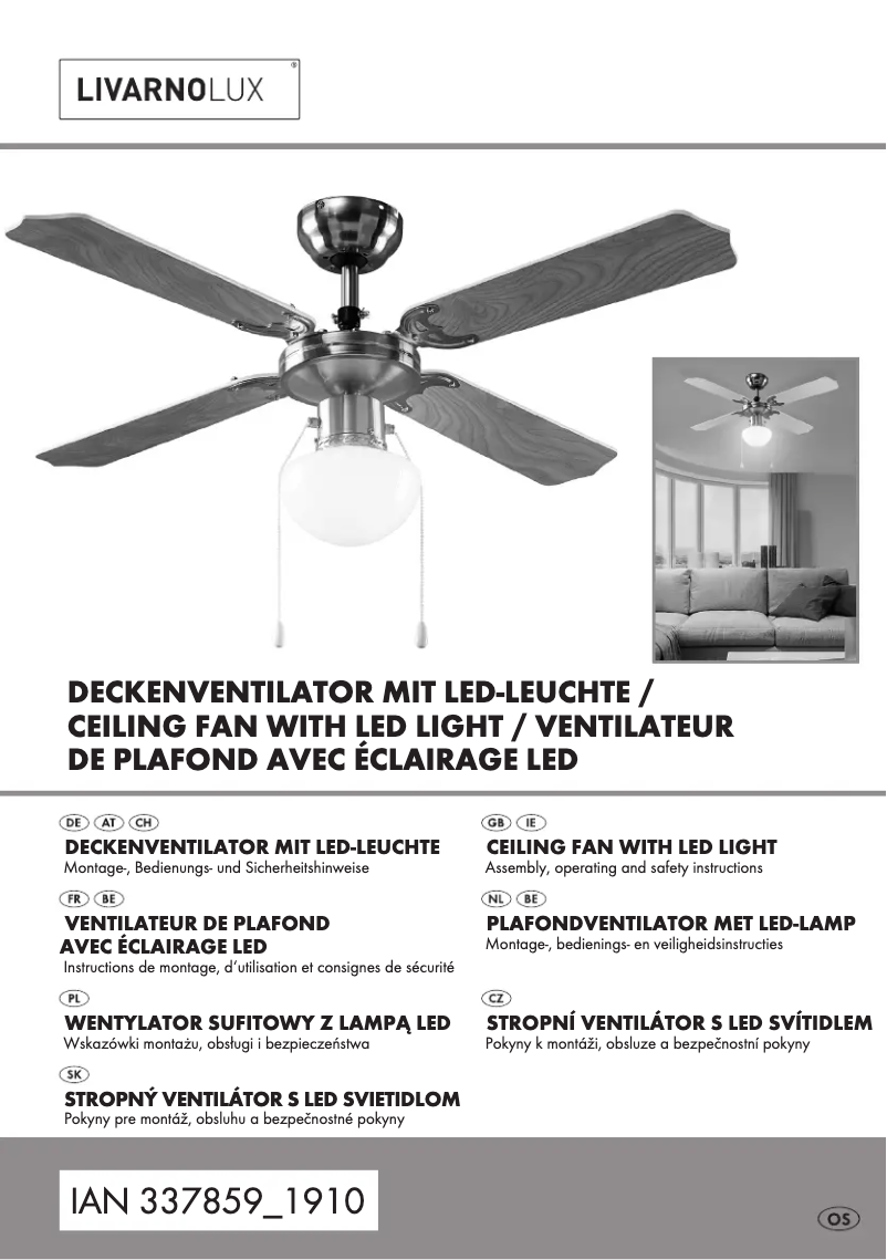Page 1 de la notice Manuel utilisateur Livarno Lux IAN 337859