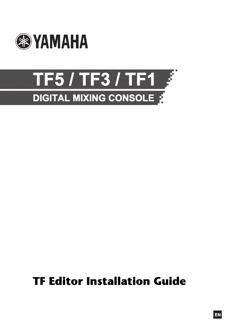 Page 1 de la notice Guide d'installation Yamaha TF5