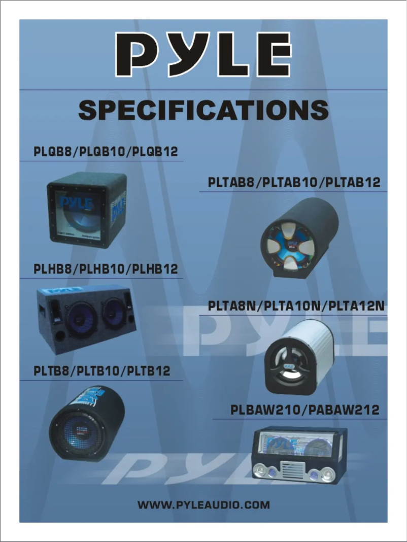 Página 1 del manual Manual de usuario Pyle PLTB8