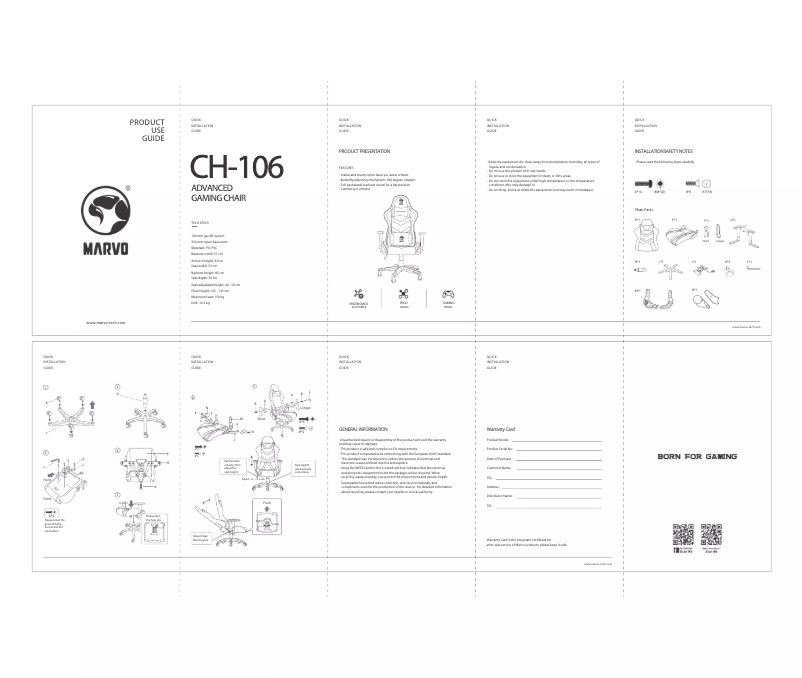 Página 1 del manual Manual de usuario Marvo CH-106