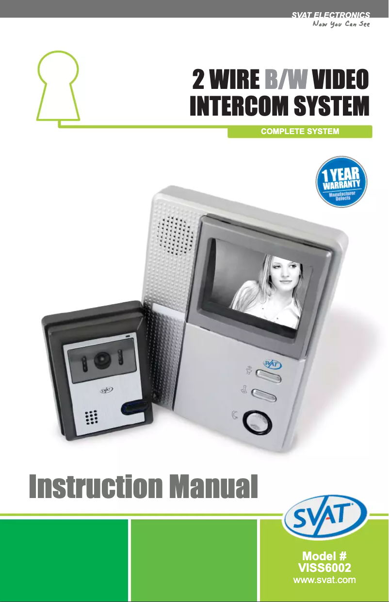 Image de la première page du manuel de l'appareil VISS6002