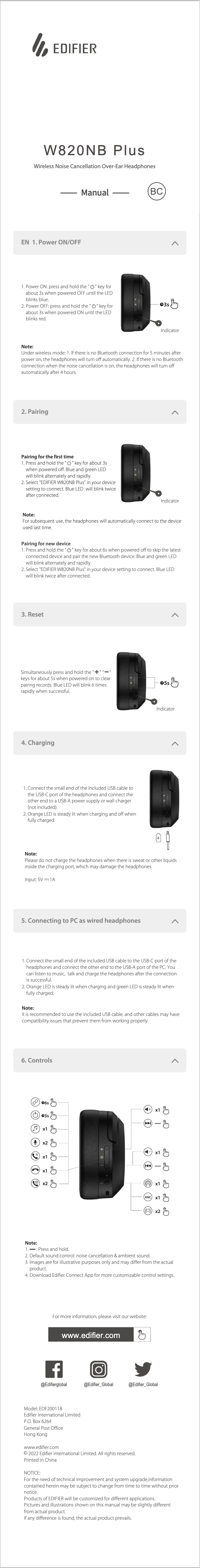 Image de la première page du manuel de l'appareil W820NB Plus
