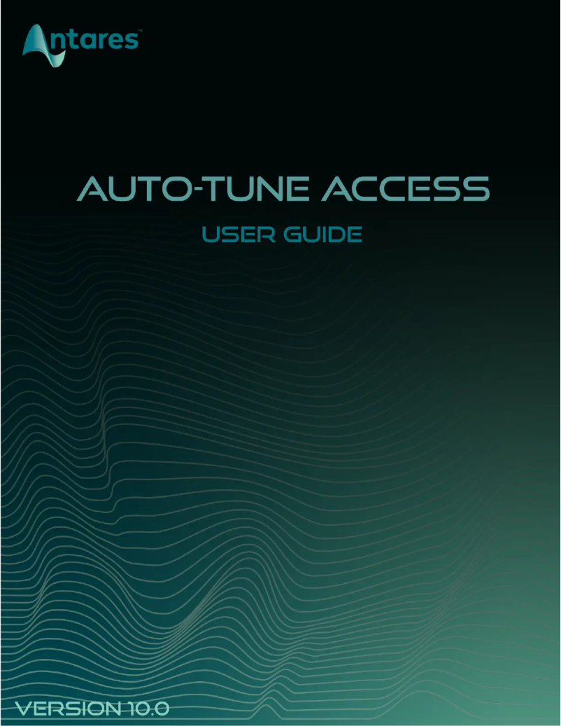 Image de la première page du manuel de l'appareil Auto-Tune Access