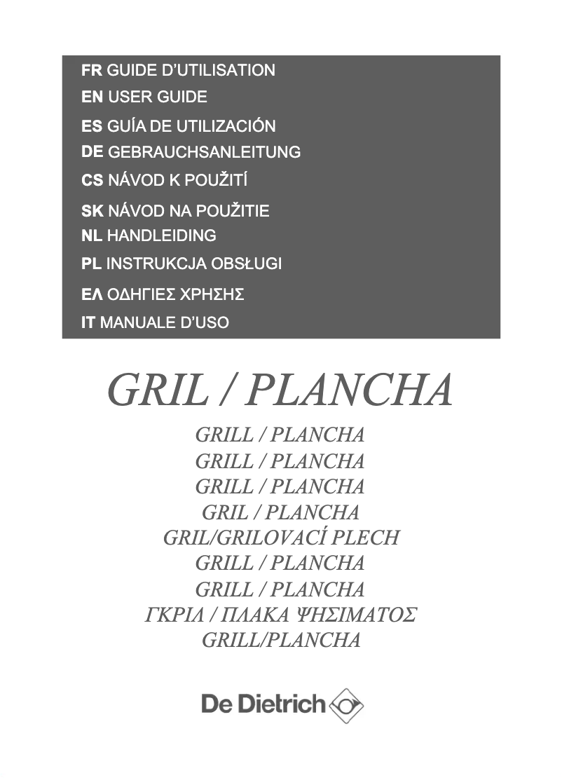 Page 1 de la notice Manuel utilisateur De Dietrich DAI7003S