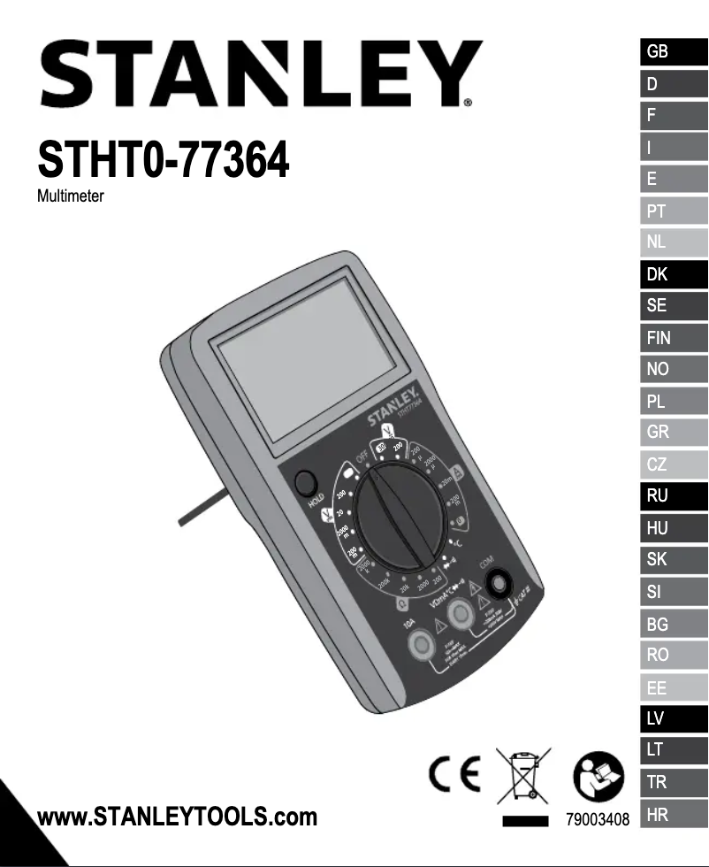 Page n°1 - Manuel utilisateur Stanley STHT0-77364