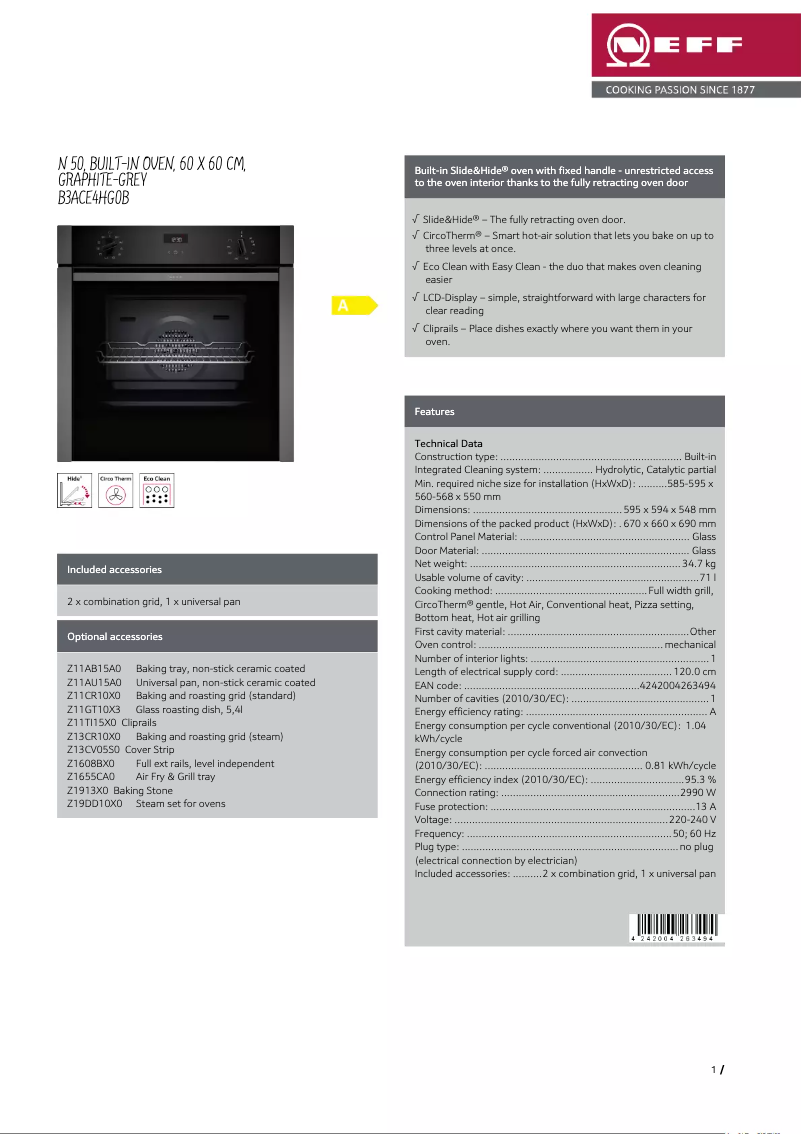 Image de la première page du manuel de l'appareil B3ACE4HG0B