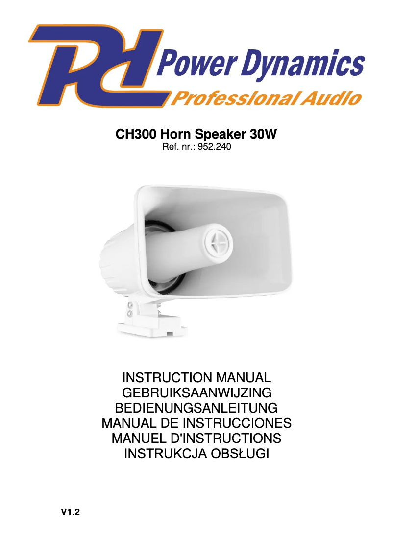 Imagen de la primera página del manual del dispositivo CH300