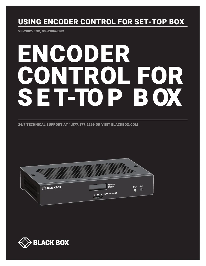 Page 1 de la notice Manuel utilisateur Black Box VS-2004-ENC