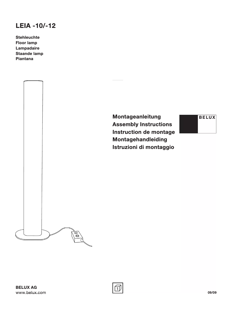 Page n°1 - Manuel utilisateur Belux LEIA 10