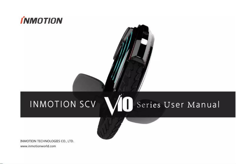 Page n°1 - Manuel utilisateur InMotion V10