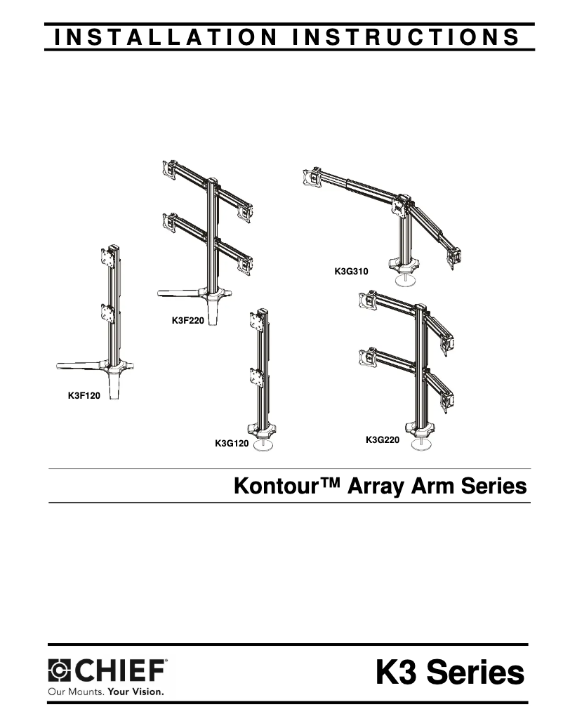 Página 1 del manual Manual de usuario Chief K3G120B