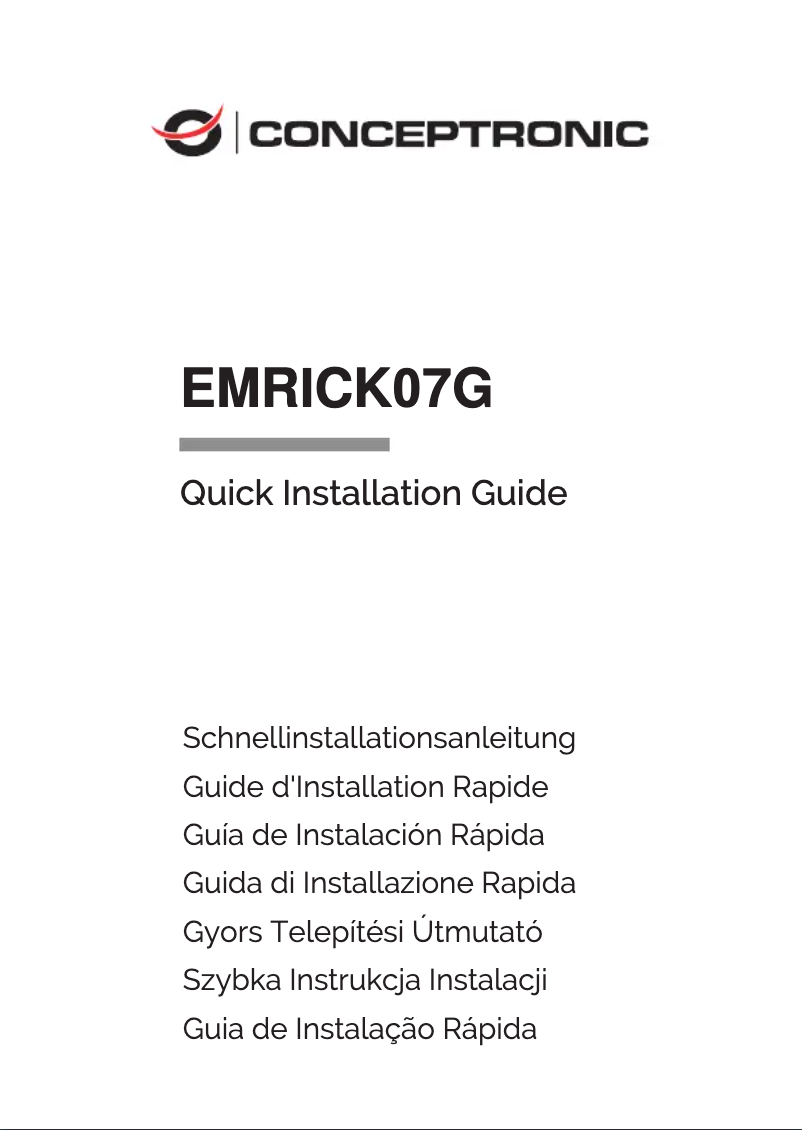 Page n°1 - Manuel utilisateur Conceptronic EMRICK07G