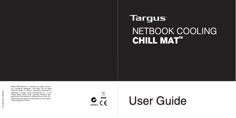 Page 1 de la notice Manuel utilisateur Targus AWE39EU