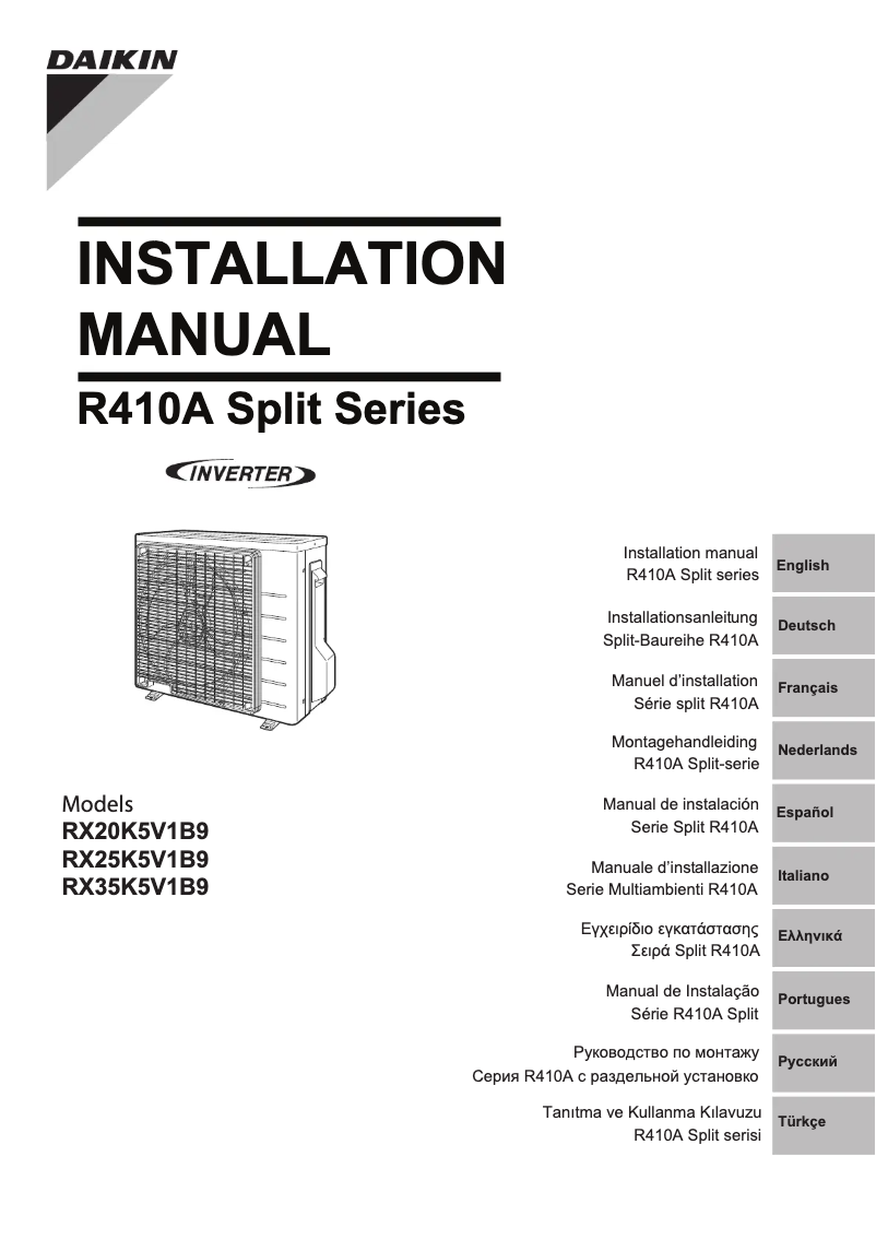 Página 1 del manual Manual de usuario Daikin RX50KV1B